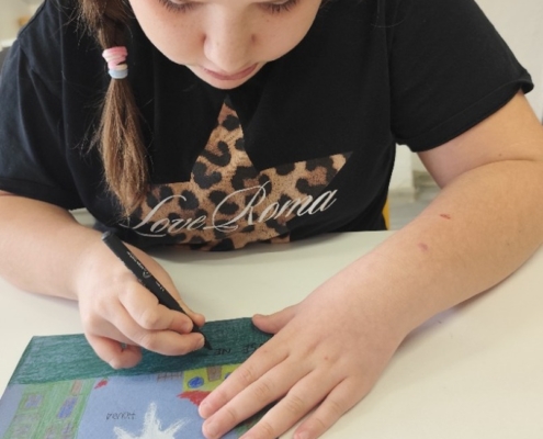 akce-627-006 v rámci výtvarné výchovy vytvořili společný obrázek