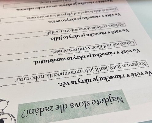 z výuky, plavání, přípravy na besídku a oslavy Matyho narozenin