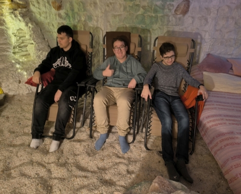 Dnes jsme krásně relaxovali v solné jeskyni