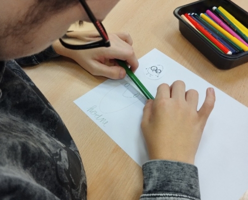 Dnes jsme opět navštívili besedu v knihovně.