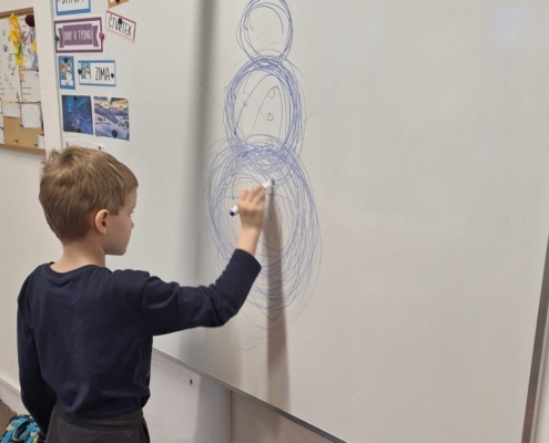 V prvním školním týdnu roku 2026 jsme ve třídě C začali na téma zima