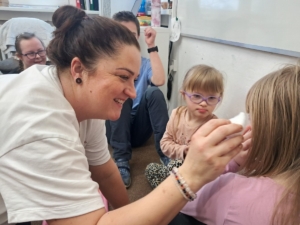 probrali čtení, psaní, počítání, globální čtení a v řečové výchově jsme se zaměřili na správné dýchání