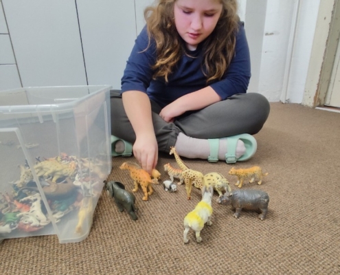 Kreslení, vybarvování obrázků, hrátky se zvířátky, s autíčky, zábavné programy na iPadech