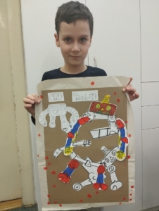 Koláž na téma roboti