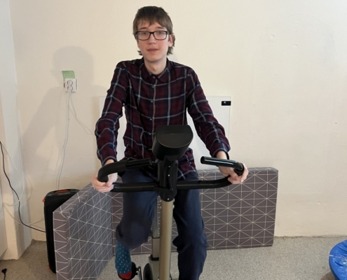 individuální tělocvik s Markétkou a Ondrou