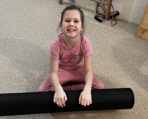 individuální tělocvik s Markétkou a Ondrou