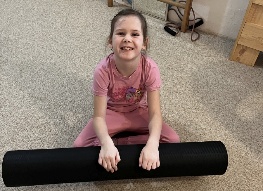 individuální tělocvik s Markétkou a Ondrou