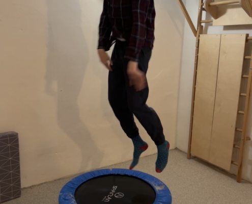 individuální tělocvik s Markétkou a Ondrou