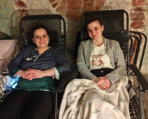 Naše třída dnes relaxovala v oblíbené solné jeskyni