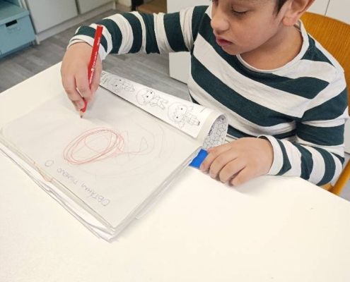 v češtině skládali slova pomocí magnet. písmen, četli jsme z čítanky, globální čtení