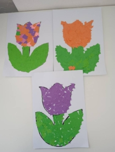 Po kině jsme si s klukama vyrobili vlastní květinky