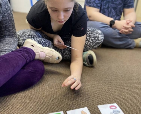 Hra se slabikami procvičování sluchové analýzy písmen a slabik