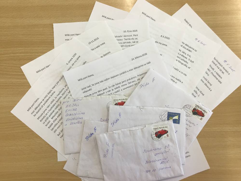 Od května minulého roku si dopisujeme s paní Hanou